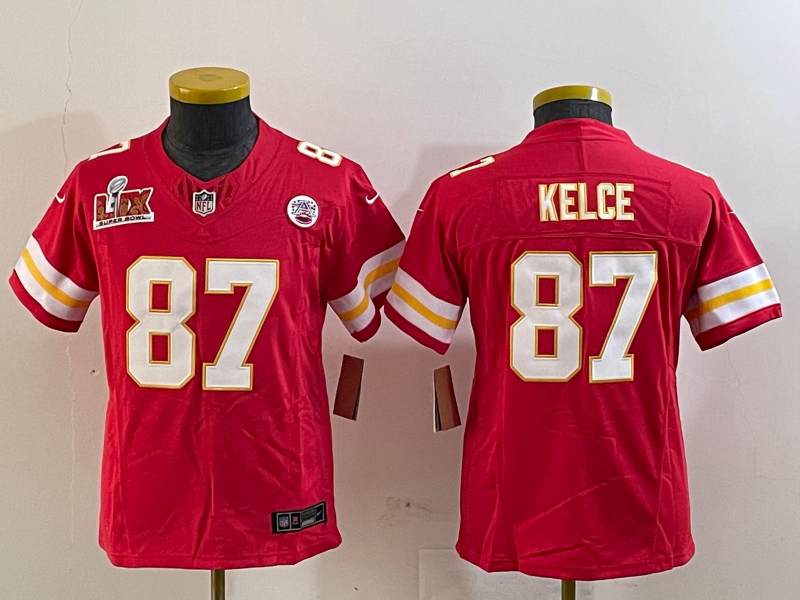 Youth 2025 Kansas City Chiefs #87 Kelce red Nike NFL jersey style 6